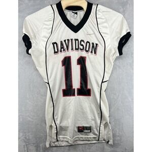 Nike Davidson Wildcats #11  White‎ Team Issued Football Jersey Vintage Size L